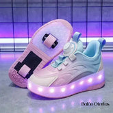 Tênis Infantil Pumello com Rodinhas e Luzes LED - Promoção Kids
