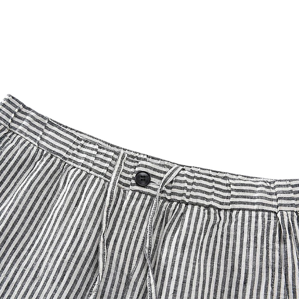 Bermuda de Linho Masculina Listrada