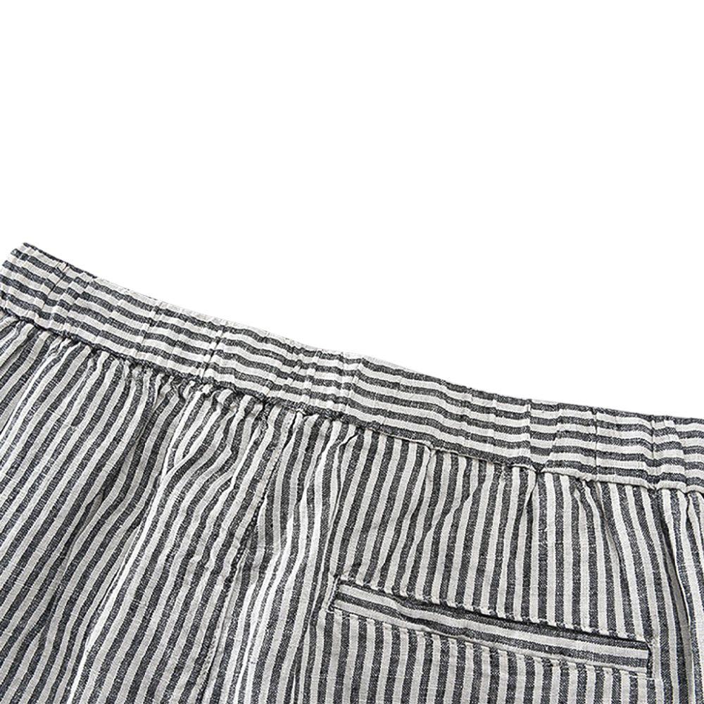 Bermuda de Linho Masculina Listrada