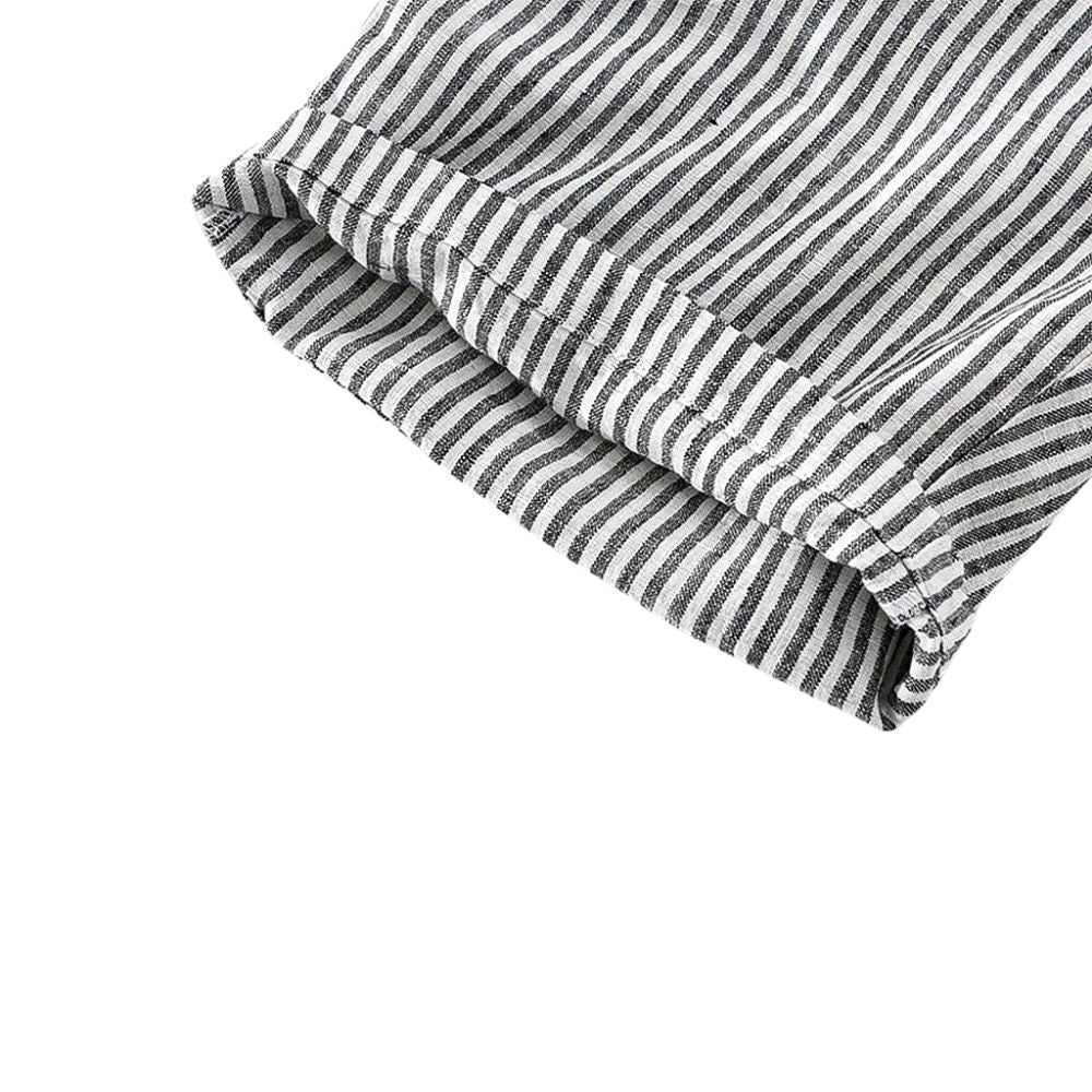 Bermuda de Linho Masculina Listrada