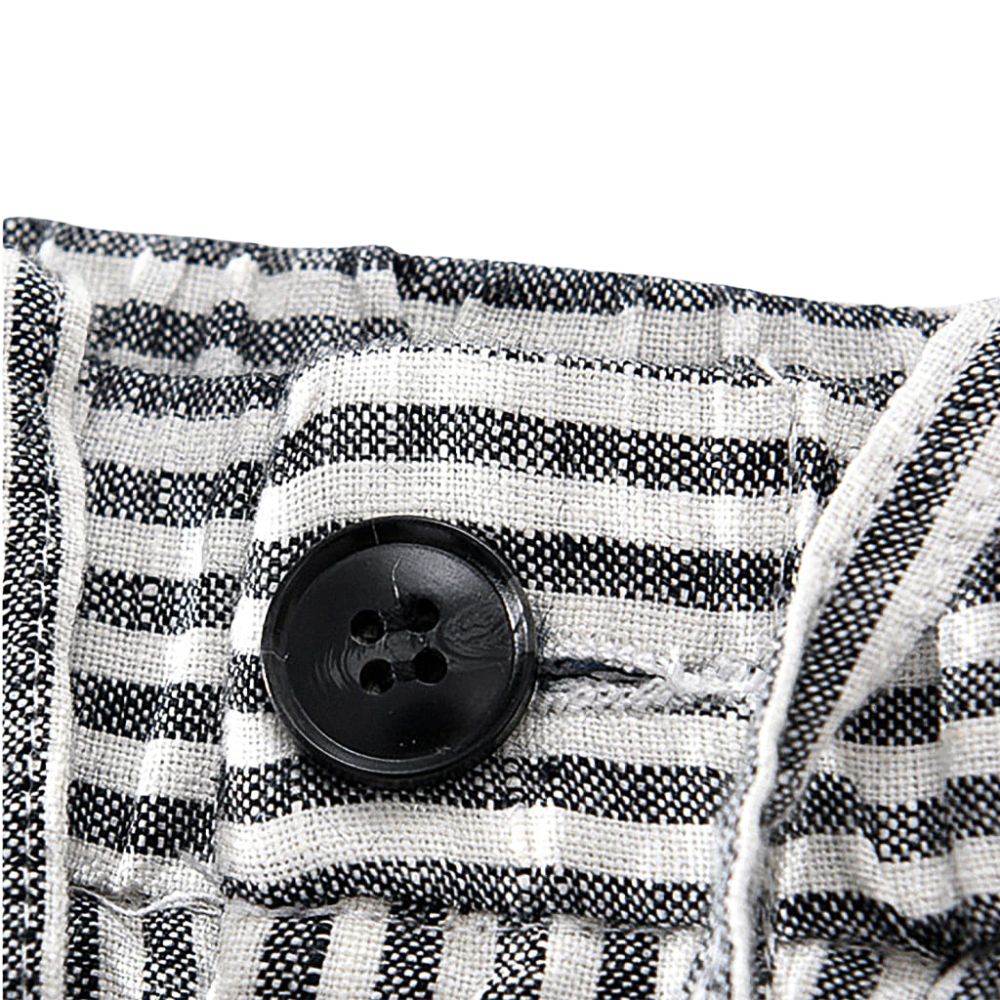 Bermuda de Linho Masculina Listrada