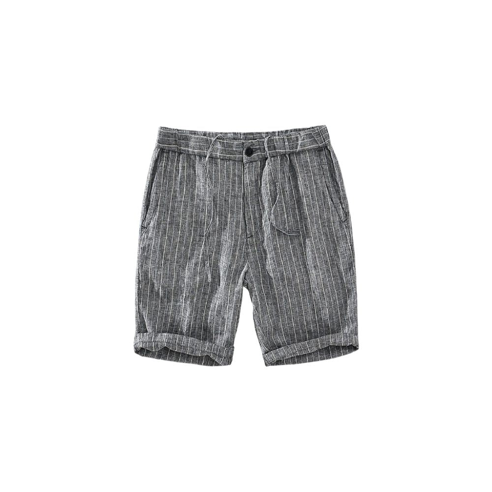Bermuda de Linho Masculina Listrada