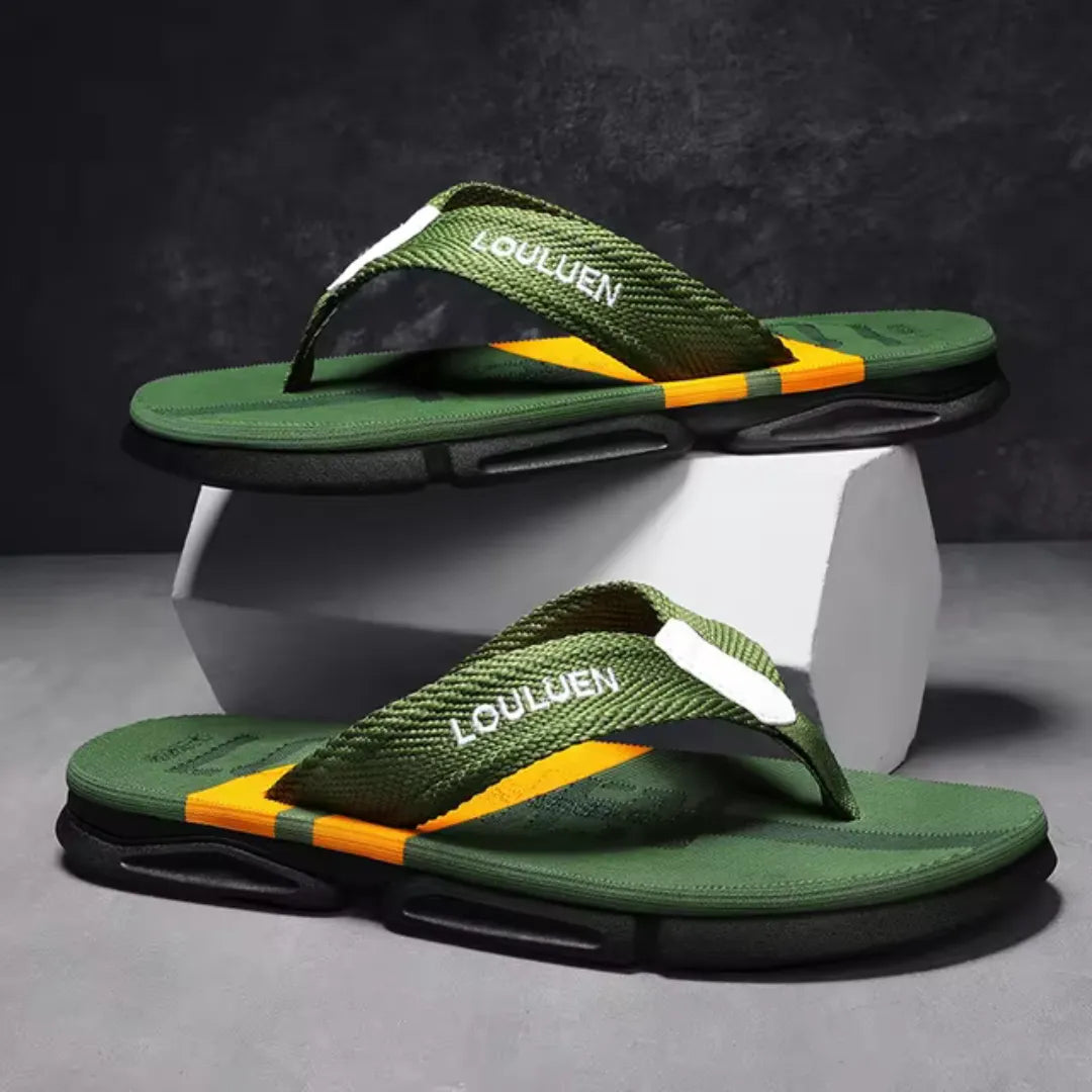 Chinelo Masculino Antiderrapante com Tiras de Tecido e Tecnologia Antiodor | AirComfort