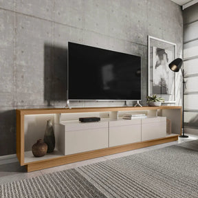 Rack para TV até 75 Polegadas 3 Portas 218cm Fita de LED