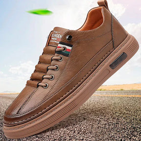 Tênis Casual Italian - de couro Legitimo + Relogio de Brinde