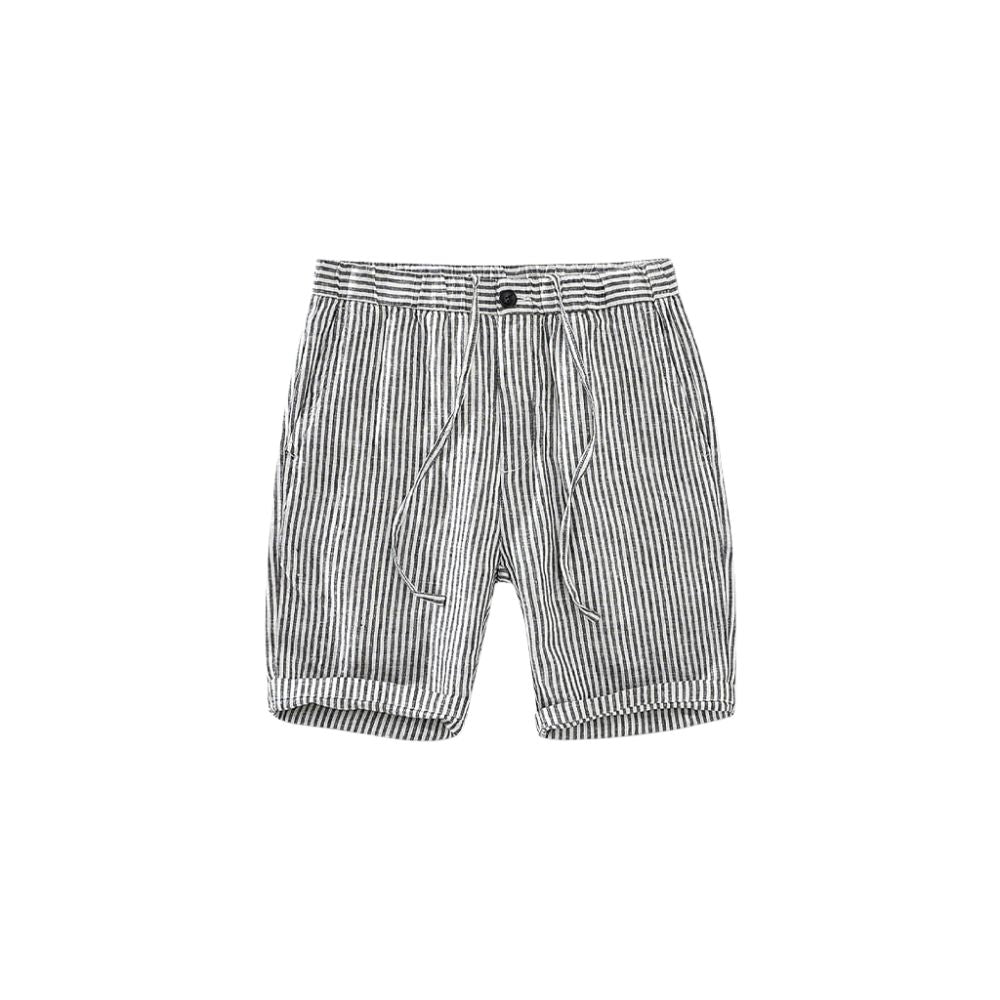 Bermuda de Linho Masculina Listrada