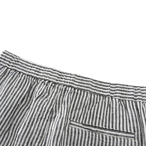 Bermuda de Linho Masculina Listrada