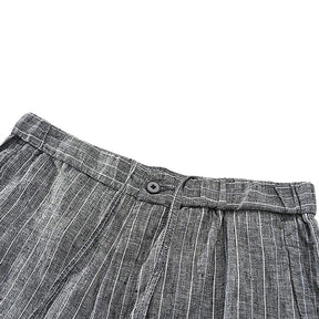 Bermuda de Linho Masculina Listrada