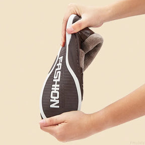 Pantufa de Couro com Forro em Algodão | Basicalle Home Marrom