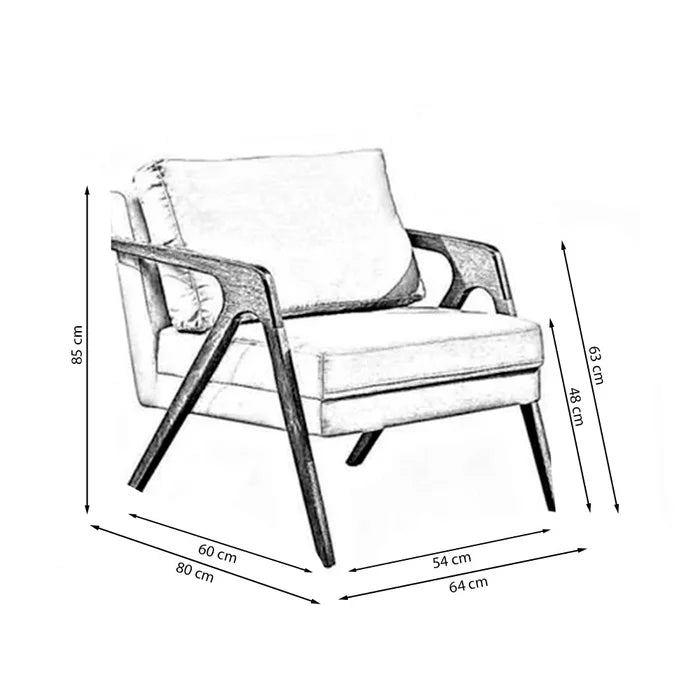 Kit 2 Poltronas Decorativas Luxo Linho Bege Claro