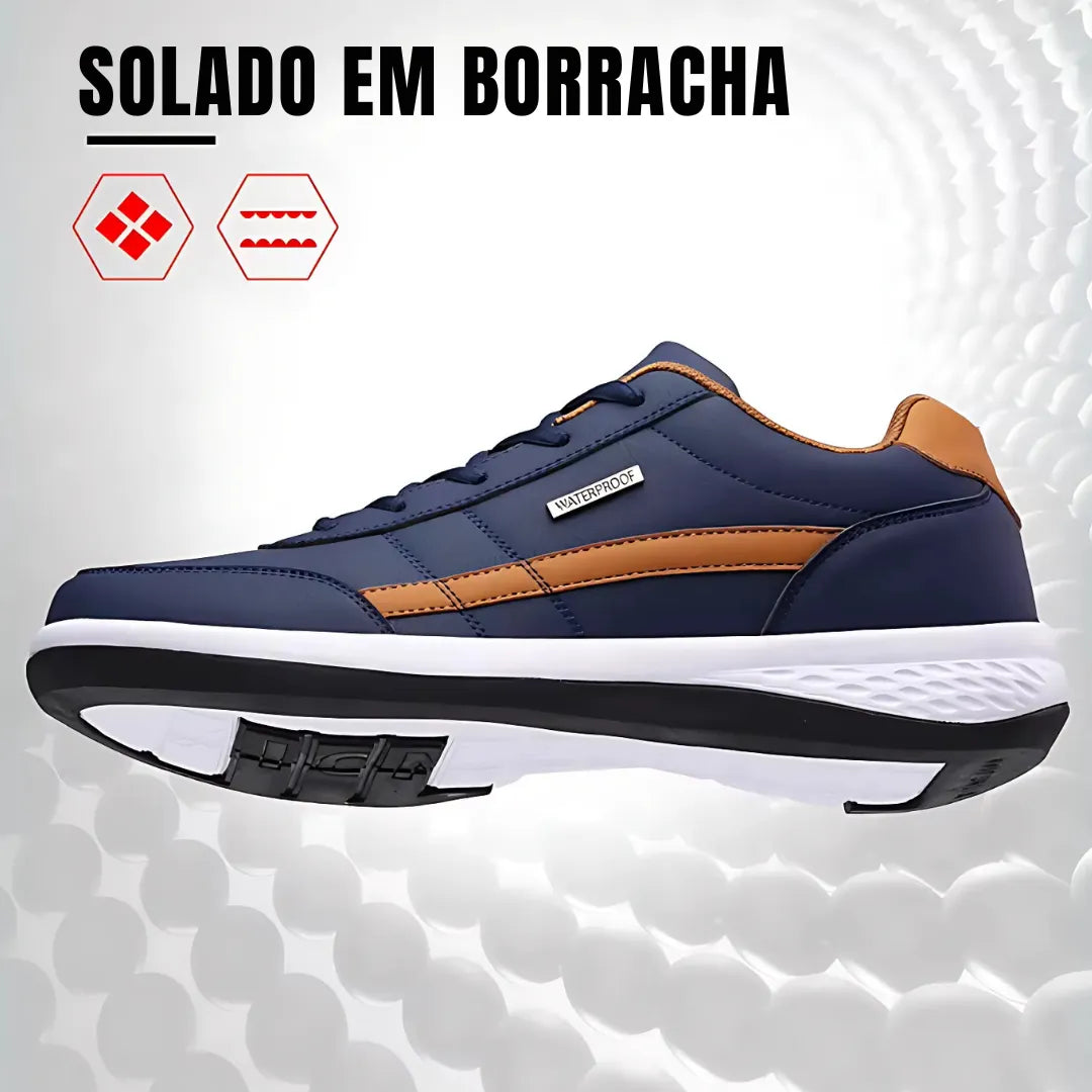 Sapatênis Masculino de Couro Casualle Comfort