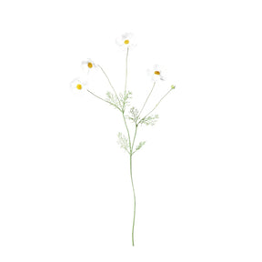 Flor Artificial Cosmos Margarida Silvestre Branca - sem vaso