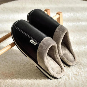 Pantufa de Couro com Forro em Algodão | Basicalle Relax